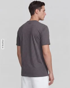 Regular Fit Sport-T-Shirt aus Baumwoll-Mix Anthrazit