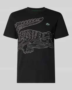 Regular Fit Sport-T-Shirt aus Baumwoll-Mix Black