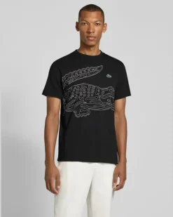 Regular Fit Sport-T-Shirt aus Baumwoll-Mix Black