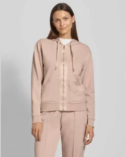 Regular Fit Sweatjacke aus Baumwoll-Mix Modell 'SHINY B Beige
