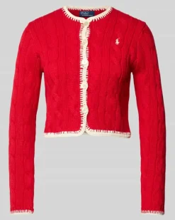 Regular Fit Sweatjacke aus Baumwoll-Mix Rot