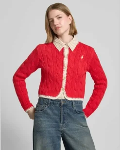 Regular Fit Sweatjacke aus Baumwoll-Mix Rot