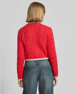 Regular Fit Sweatjacke aus Baumwoll-Mix Rot
