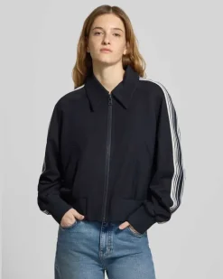 Regular Fit Sweatjacke mit Viskose-Anteil Marine