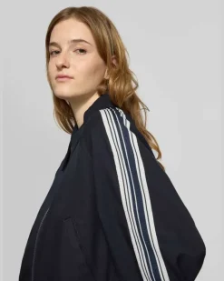 Regular Fit Sweatjacke mit Viskose-Anteil Marine