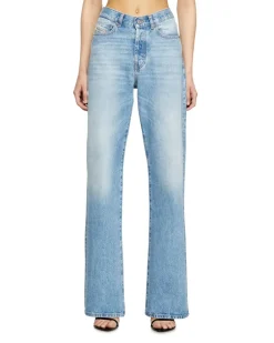 Regular Jeans High Waist 1971 D-Sent, Hellblau, Knopfverschluss
