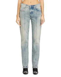 Regular Jeans Low Waist 1989 D-Mine, Mittelblau, Knopfverschluss