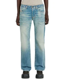 Regular Jeans Low Waist 1985 Larkee, Hellblau, Knopfverschluss larkee