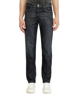 Regular Jeans Regular Waist 2023 D-Finitive, Schwarz/Dunkelgrau, Knopfverschluss