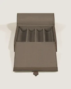 Reiseetui für 4 Schreibgeräte aus Grain Leder - Haselnussbraun - Leder - MB137718 - Sammlerboxen
