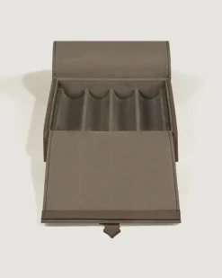 Reiseetui für 4 Schreibgeräte aus Grain Leder - Haselnussbraun - Leder - MB137718 - Sammlerboxen