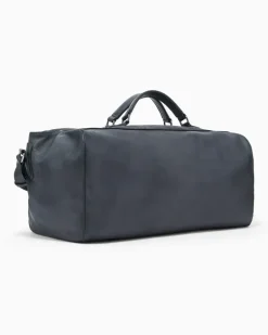 Reisetasche aus genarbtem Nappaleder mit Vintage-Effekt Braun