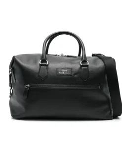 Reisetasche aus Leder - Schwarz