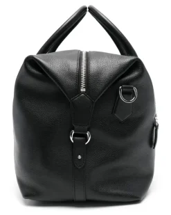Reisetasche aus Leder - Schwarz
