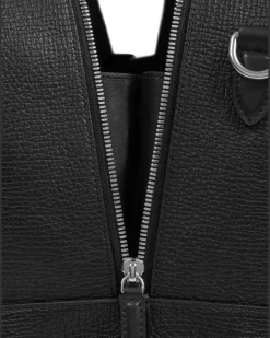 Reisetasche aus Leder - Schwarz