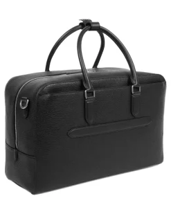 Reisetasche aus Leder - Schwarz