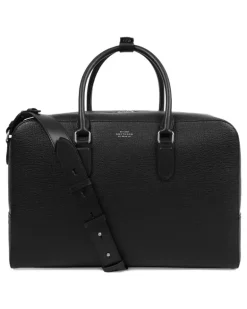 Reisetasche aus Leder - Schwarz