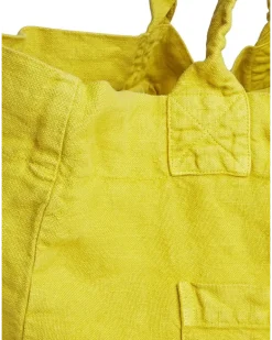 Reisetasche aus Leinen - Gelb