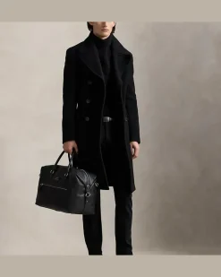 Reisetasche aus Narbenleder Black