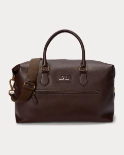 Reisetasche aus Narbenleder Brown