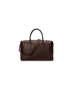 Reisetasche aus Narbenleder Brown