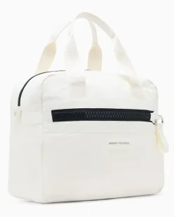 Reisetasche mit kontrastierenden Details Weiß