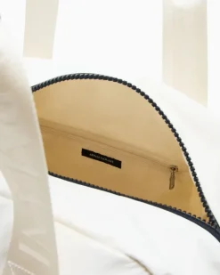 Reisetasche mit kontrastierenden Details Weiß
