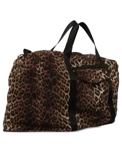Reisetasche mit Leopardenmuster - Braun