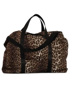 Reisetasche mit Leopardenmuster - Braun
