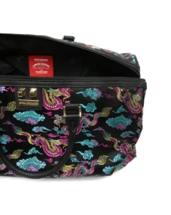 Reisetasche mit Print - Schwarz