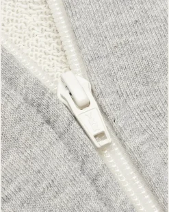 Reißverschluss-Sweatshirtjacke mit Herzstickerei - Grau