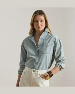 Relaxed-Fit Denimhemd Blue