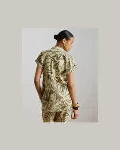 Relaxed-Fit Kurzarmhemd mit Druck Green