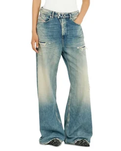 Relaxed Jeans Low Waist 1996 D-Sire,, Knopfverschluss Blau