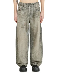 Relaxed Jeans Regular Waist 1997 D-Enim-M,, Knopfverschluss Grau