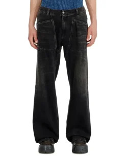 Relaxed Jeans Regular Waist D-Zeta, Schwarz/Dunkelgrau, Reißverschluss
