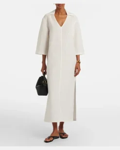 Róhe Kaftan aus Jersey Weiß