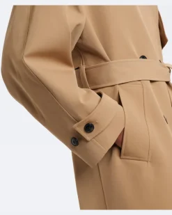 Róhe Mantel aus einem Baumwollgemisch Beige
