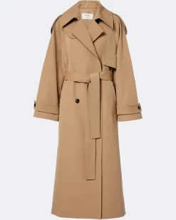 Róhe Mantel aus einem Baumwollgemisch Beige
