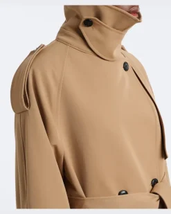 Róhe Mantel aus einem Baumwollgemisch Beige