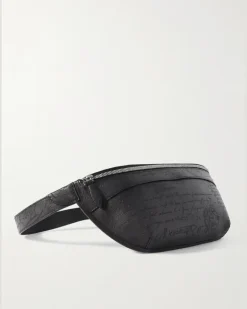 Rider Scritto Venezia Softy Full-Grain Leather Belt Bag Black
