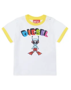 Ring-T-Shirt mit mehrfarbigem Alien-Logo - Beachwear - Herren - Weiss
