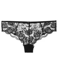 Rita Tanga mit Spitzenmuster - Schwarz