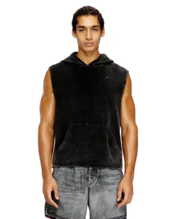 Ärmelloser Hoodie mit Denim-Effekt - Out of water - Herren - Schwarz