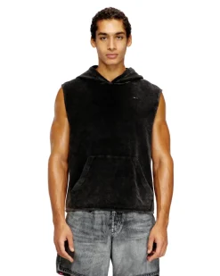 Ärmelloser Hoodie mit Denim-Effekt - Out of water - Herren - Schwarz