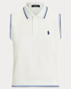 Ärmelloses Polo White