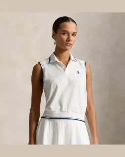 Ärmelloses Polo White