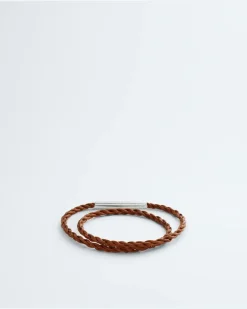 Rope Armband aus Leder-Braun - Herren