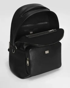 Rucksack Aus Kalbsleder - Mann Rucksäcke Und Bauchtaschen Schwarz