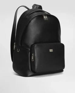 Rucksack Aus Kalbsleder - Mann Rucksäcke Und Bauchtaschen Schwarz